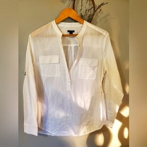 Ann Taylor White Long sleeve Shirt